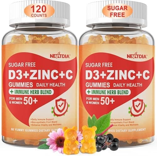 Sugar  Free  D3+ Zinc+ C Immune  Support  Gummies thumbnail 1
