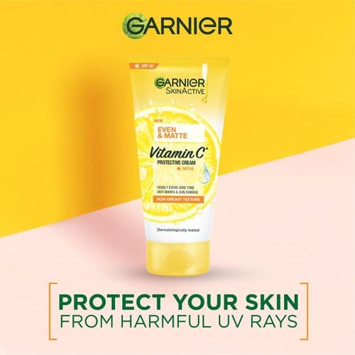 Garnier Even & Matte Vitamin C UV SPF30 Sunscreen - Protection & Brightening Non-greasy Face Cream 50ml thumbnail 1