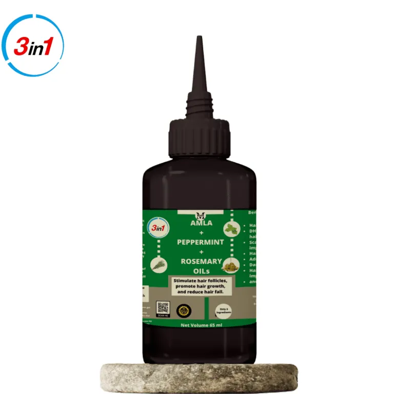 Mekis Amla + Rosemary Oil + Peppermint Oils-Stimulate hair follicles, promote hair growth, and reduce hair fall.-120ml