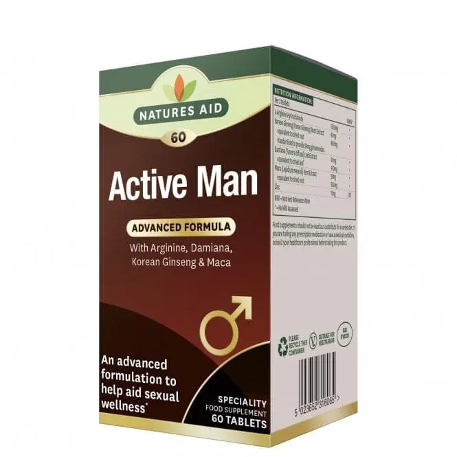 Natures Aid Active Man Arginine 60â€™s