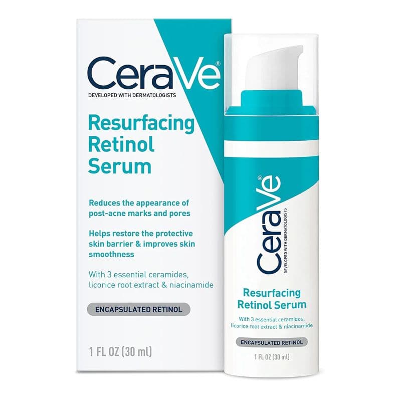 Cerave Retinol Serum For Post-Acne Marks And Skin Texture Pore Refining, Resurfacing, Brightening Facial Serum With Retinol And Niacinamide